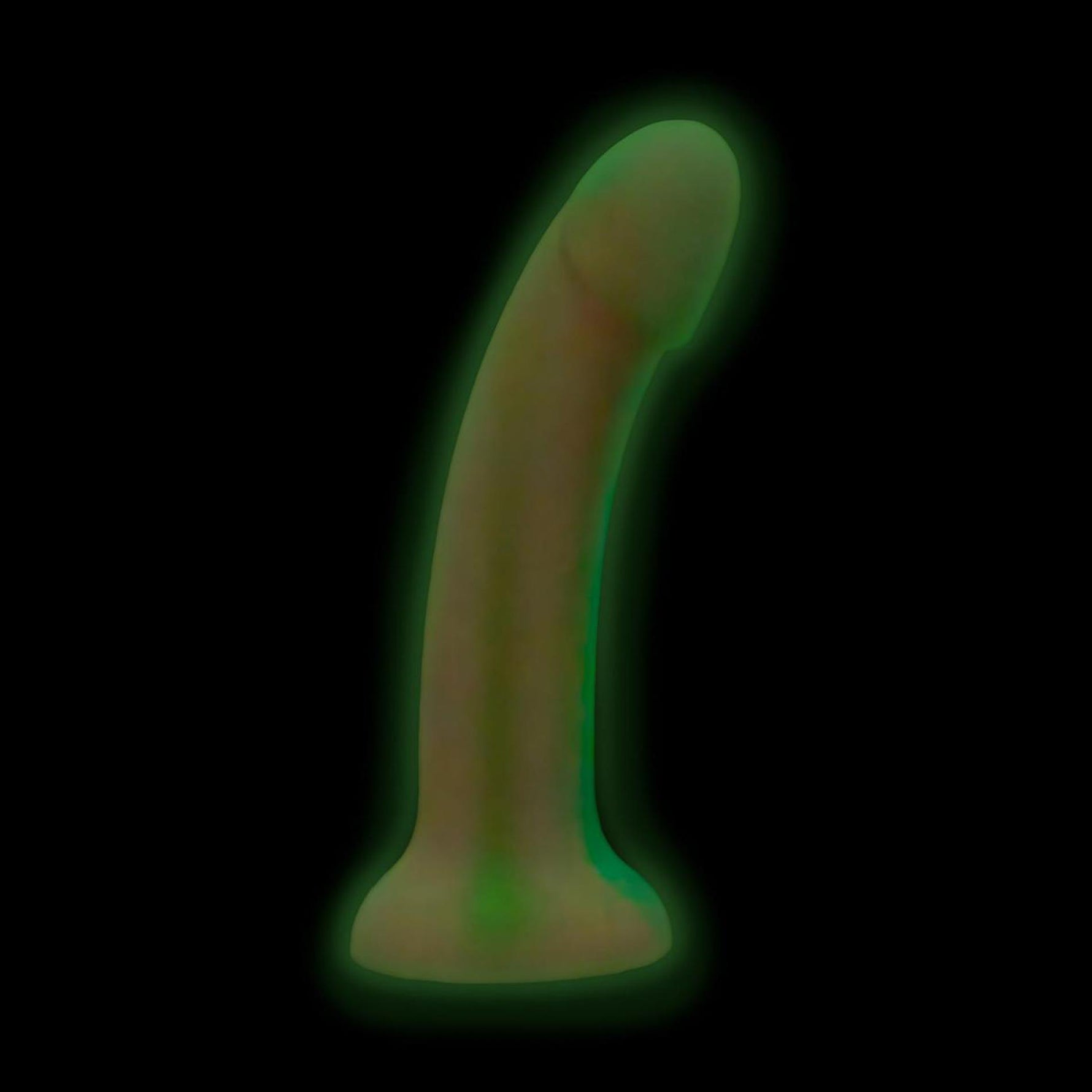 Dildo din silicon EasyToys Candy Swirl, strălucitor în întuneric, roz, 19 cm