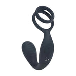 Stimulator vibrant de prostată Levelz din silicon cu inel negru