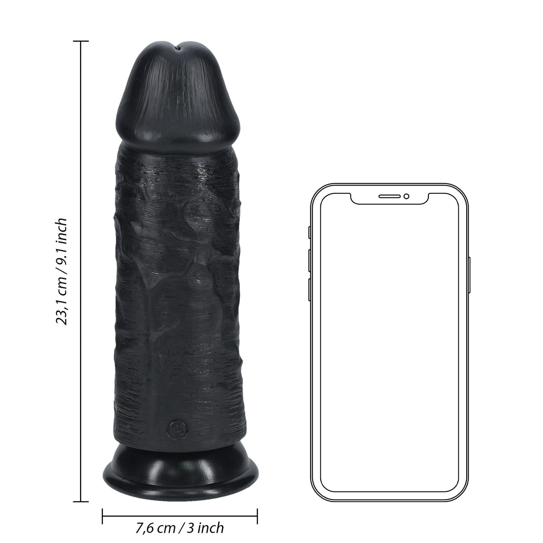 Dildo realist gros RealRock fără testicule 23 cm