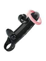 Extensor vibrant pentru penis Romance, negru, realist
