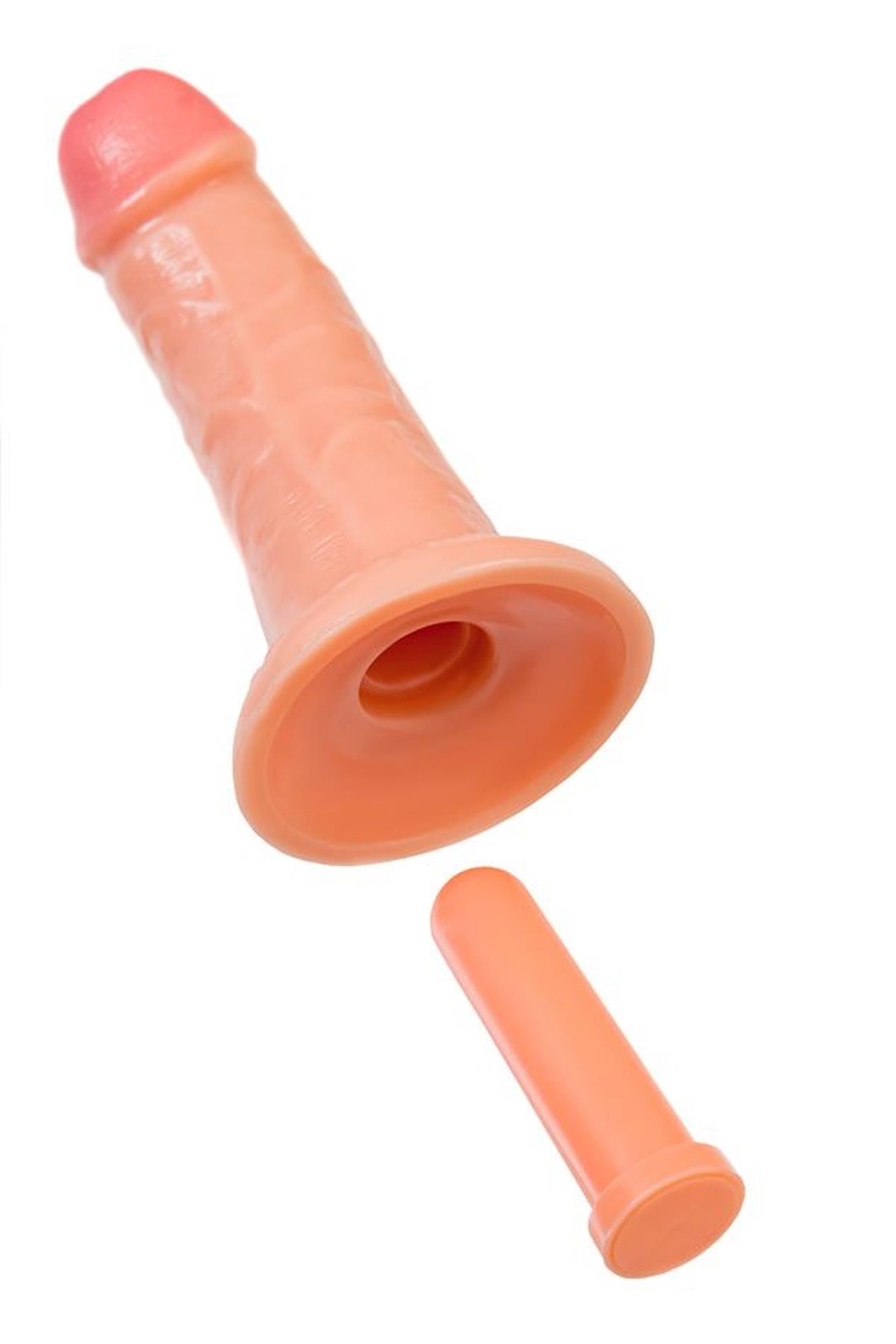 Dildo realist Caliber cu ventuză, culoarea pielii, 16 cm