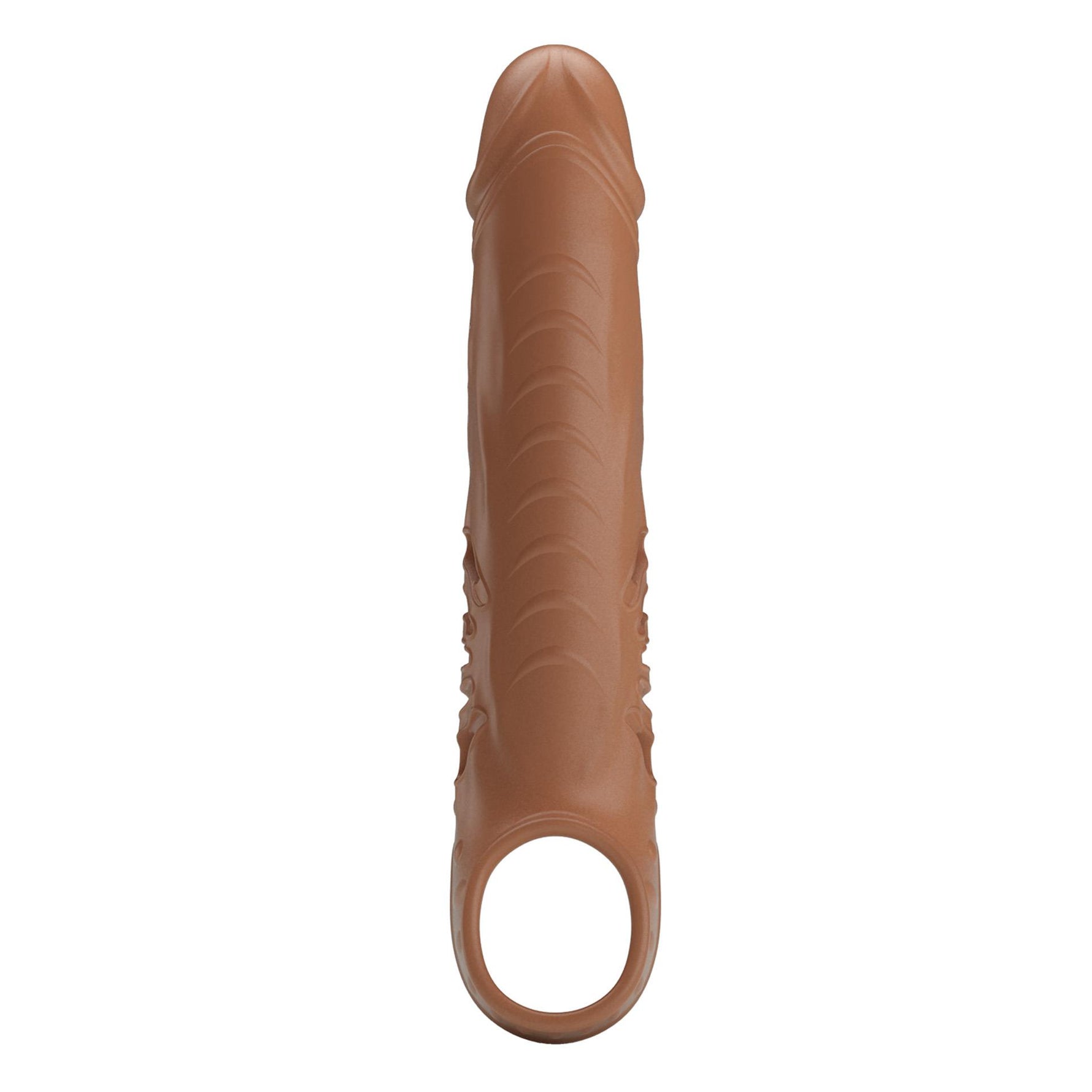 Manșon realist pentru penis Pretty Love, cu 12 vibrații, USB