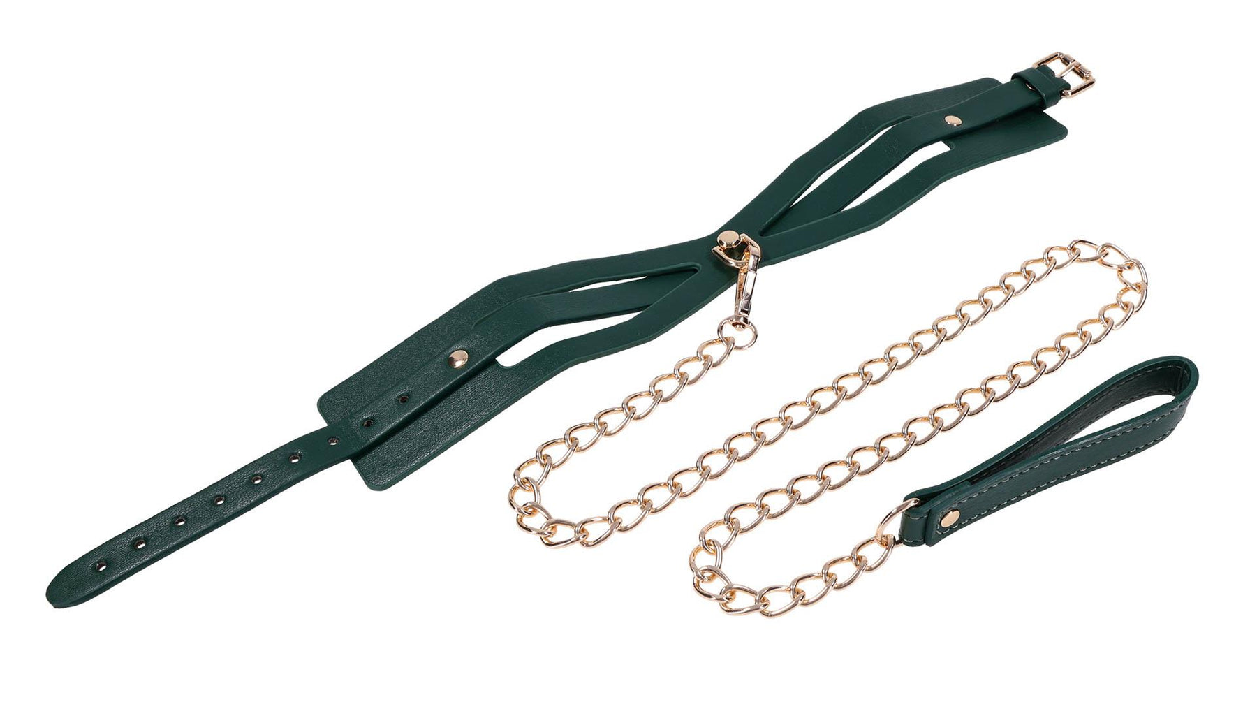 Zgarda Indica Emerald Cutout cu lesă Sportsheets