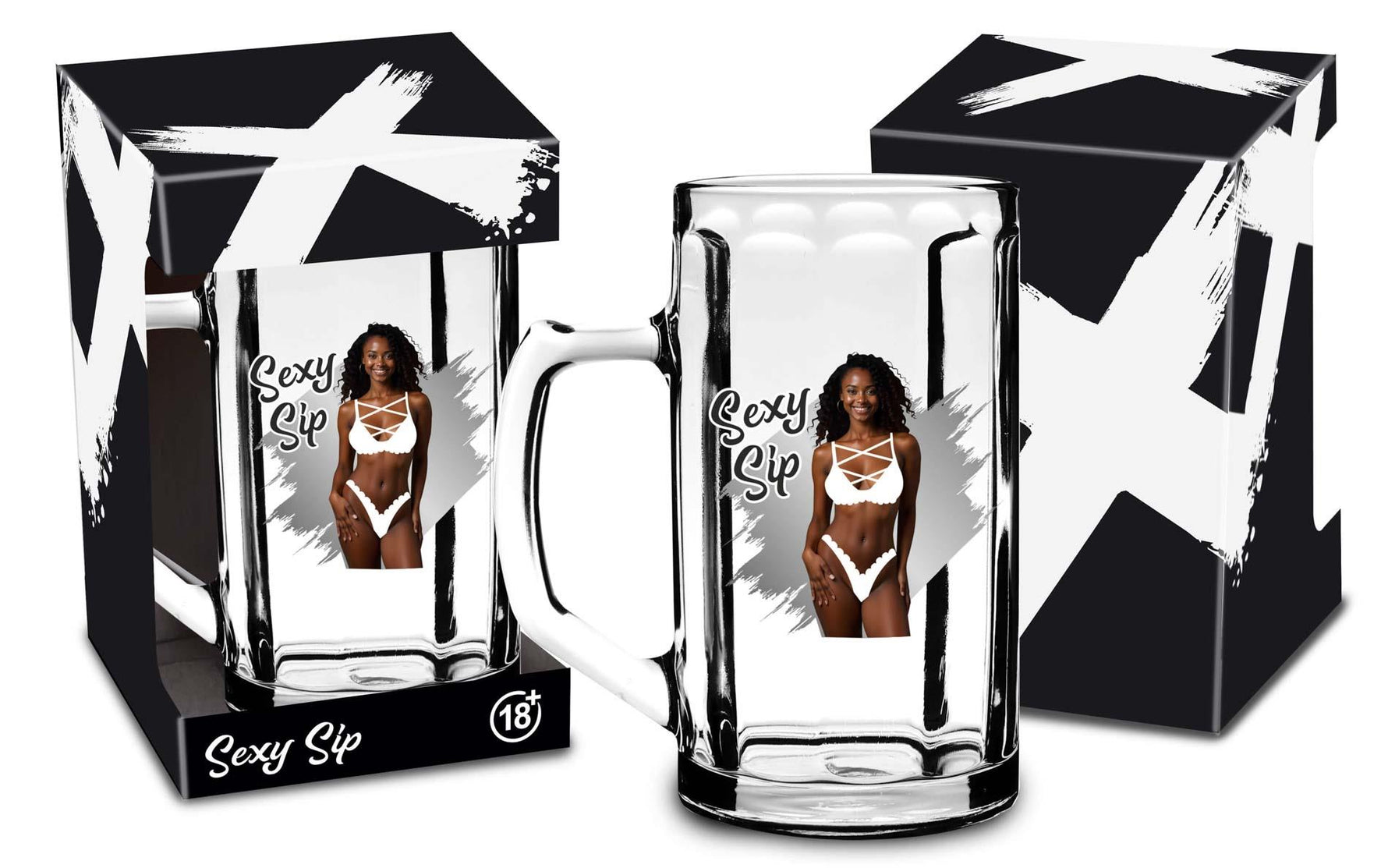 Cană de sticlă House of Mugs Sexy Sip 500ml