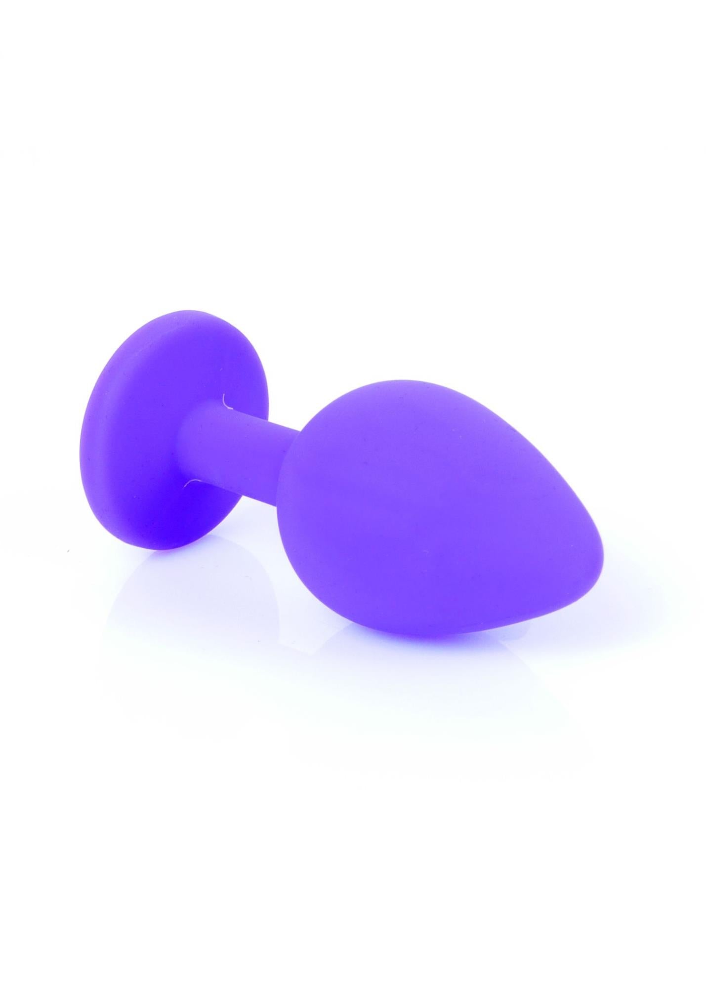 Dop anal din silicon MyLove Toys, violet, mediu, 8 cm