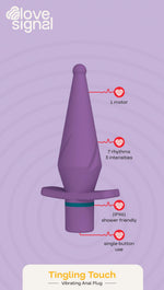 Dop anal vibrant din silicon Tingling Touch Dream Toys, 13 cm, USB