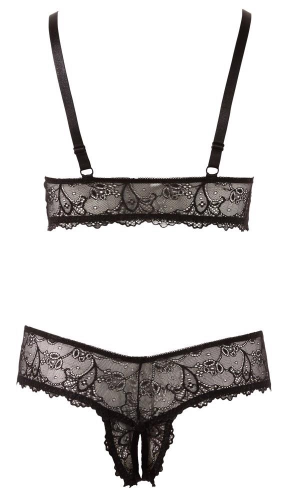 Sutien tanga Cottelli CURVES negru XL