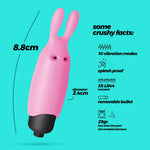 Vibrator Crushious OPet Bunny roz cu 10 moduri