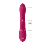 Vibrator Vive Kyra din silicon cu formă de iepuraș, roz, USB, 21 cm