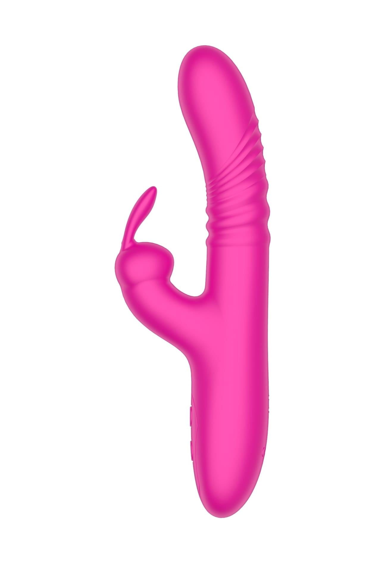 Vibrator USB roz, drăguț, rezistent la apă, din silicon, seria B, cu model iepuraș