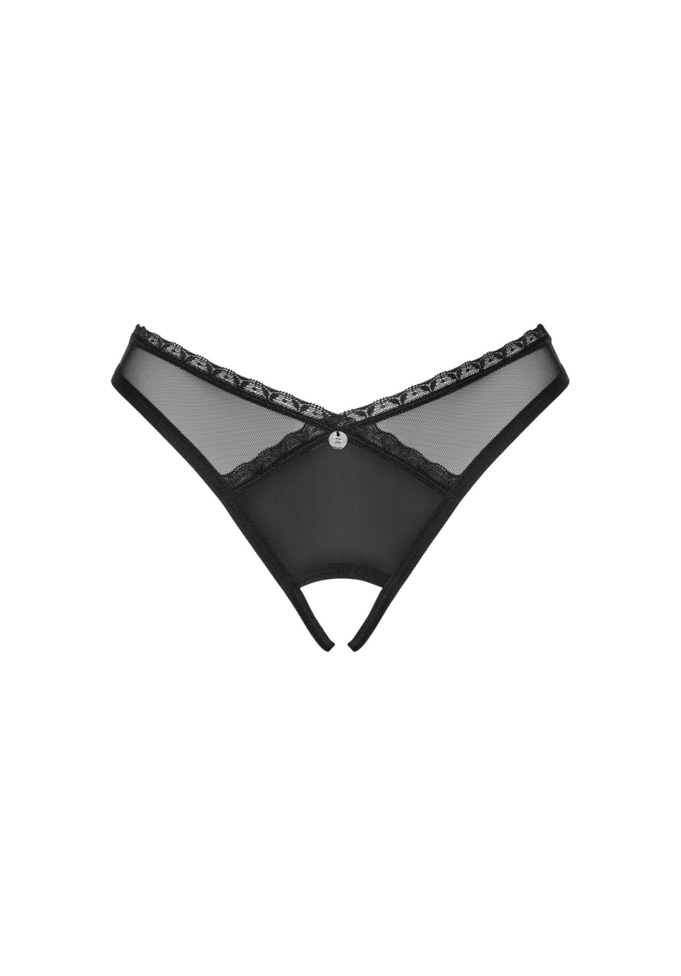 Latinesa Obsessive tanga deschis negru XL 2XL