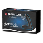 Vibrator anal Pretty Love Archenemy cu 12 pulsații, silicon, USB, negru