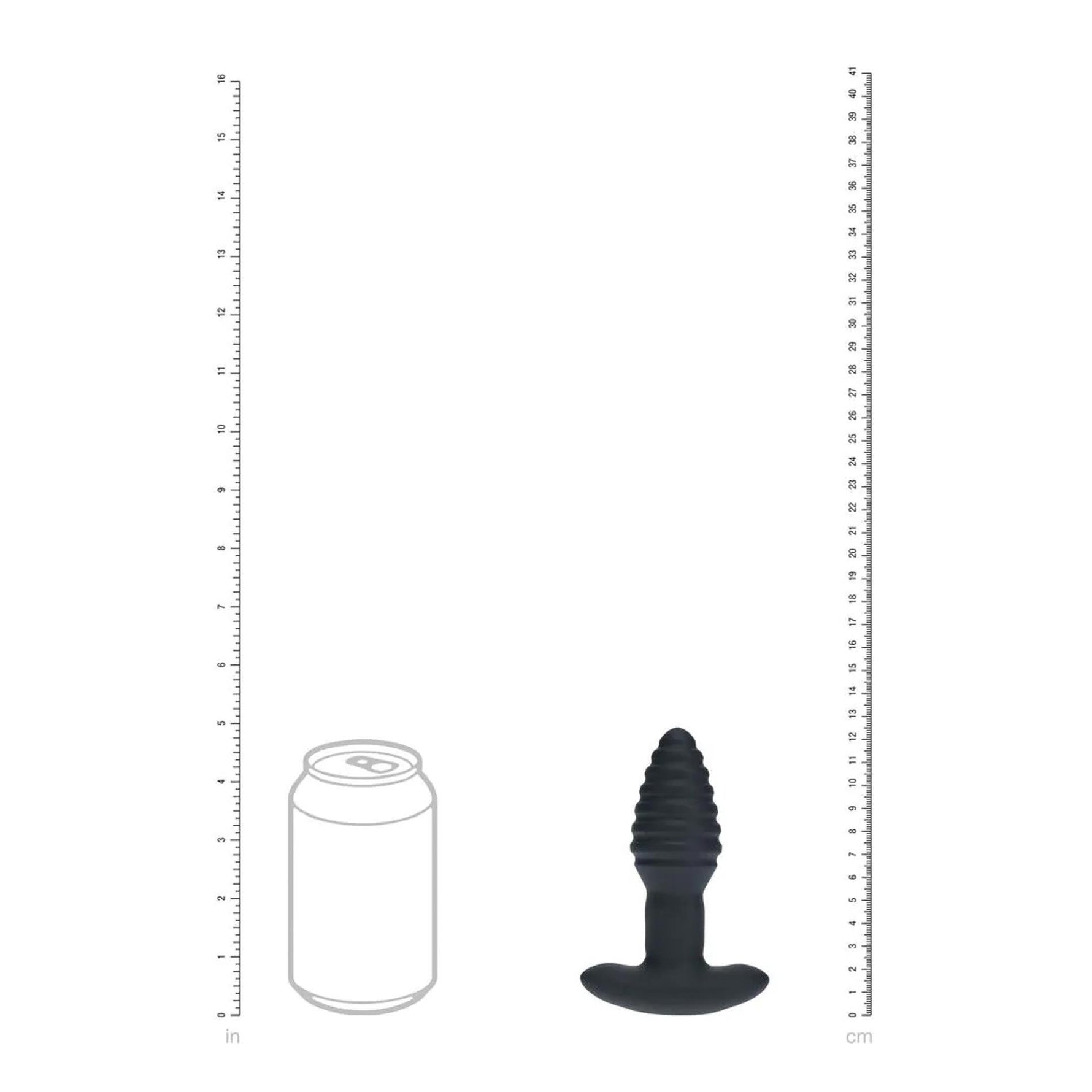 Plug anal rotativ vibrant Levelz, cu nervuri, silicon, negru, 12,5 cm