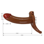 Ham pentru dildo vibrant realist Pretty Love Bradden, 17 cm, cu diametrul gol
