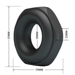 Inel pentru penis Crazy Bull Jarvius din silicon negru super moale