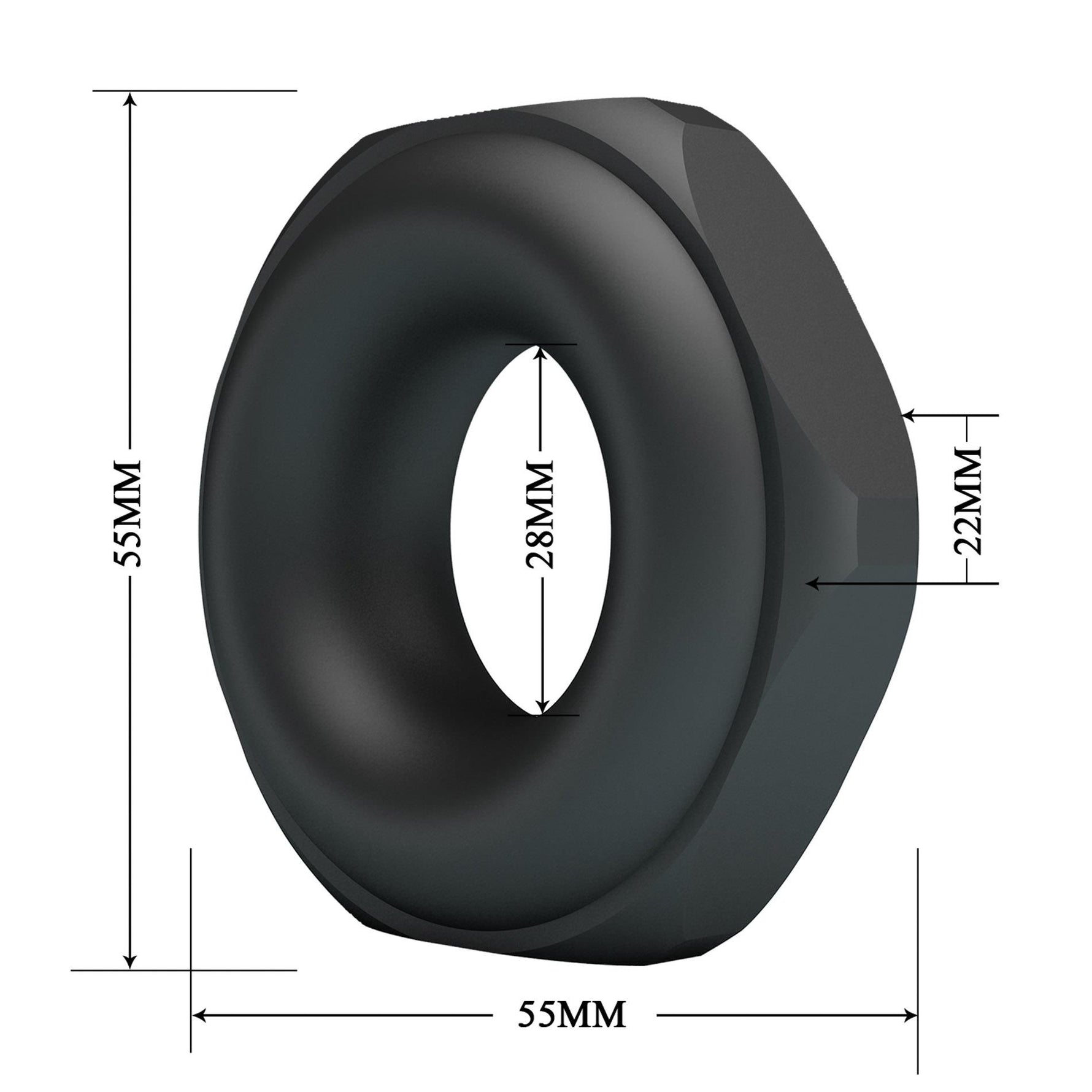 Inel pentru penis Crazy Bull Jarvius din silicon negru super moale