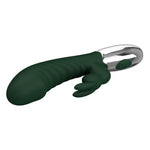 Vibrator Pretty Love Bunny cu motor dublu, silicon, USB