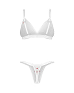 Set de lenjerie erotică Weddya Bride, format din 3 piese, model Obsessive L/XL