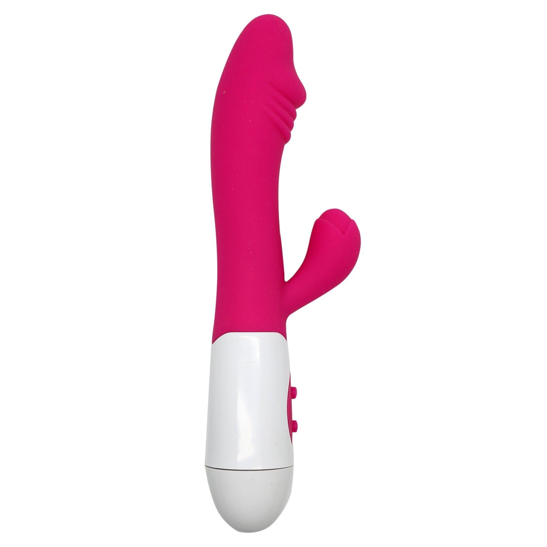 Vibrator Power Escorts din silicon cu formă de iepuraș, 20 cm, negru