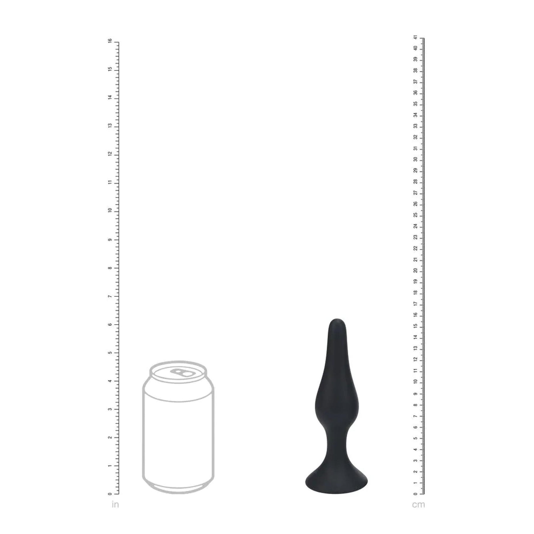 Dop anal Levelz XL Slim din silicon, negru, 15,5 cm