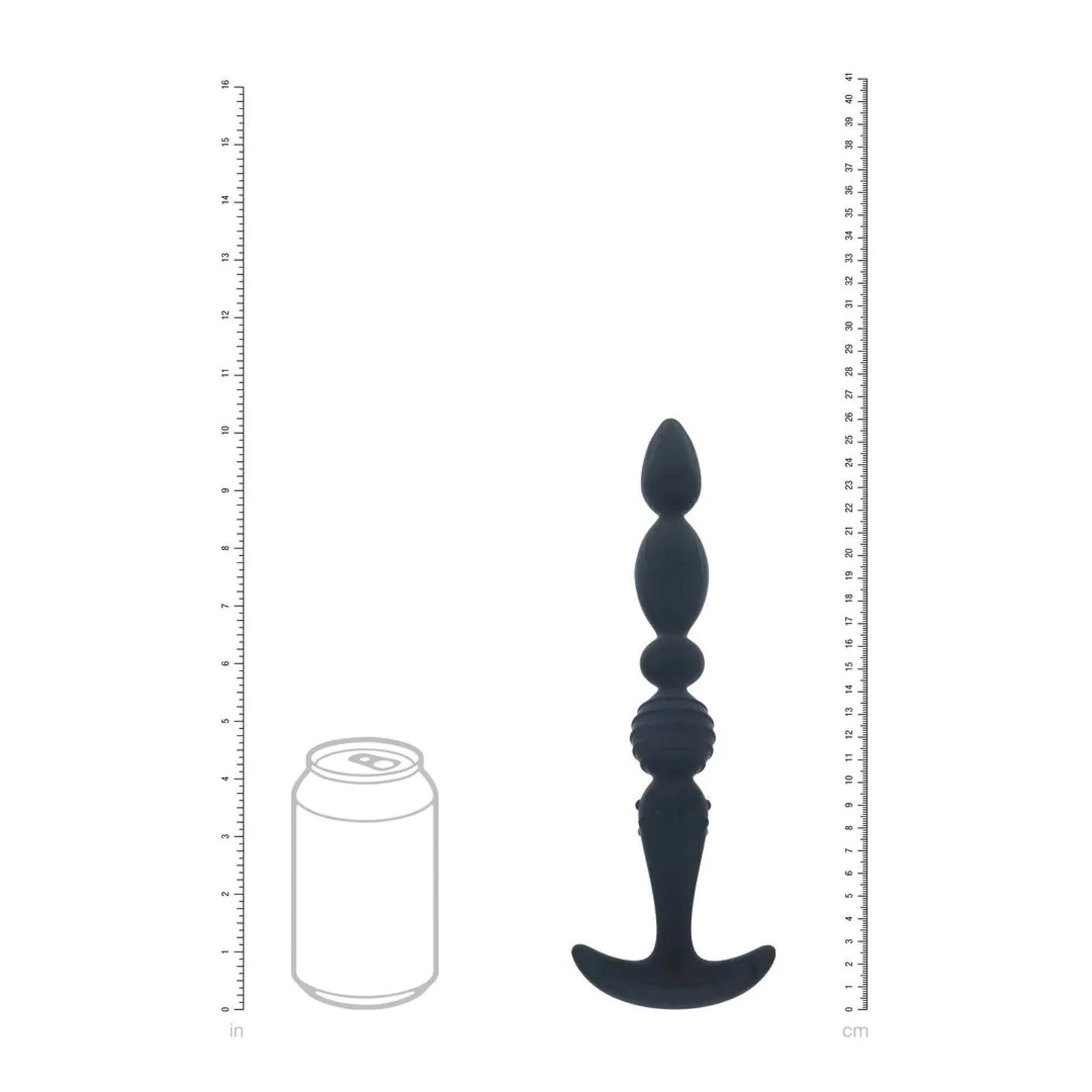 Sondă anală Levelz Multi-Texture din silicon, neagră, 26 cm