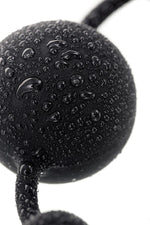 Perle anale din silicon A-Toys Coron cu 7 bile negre 36 cm