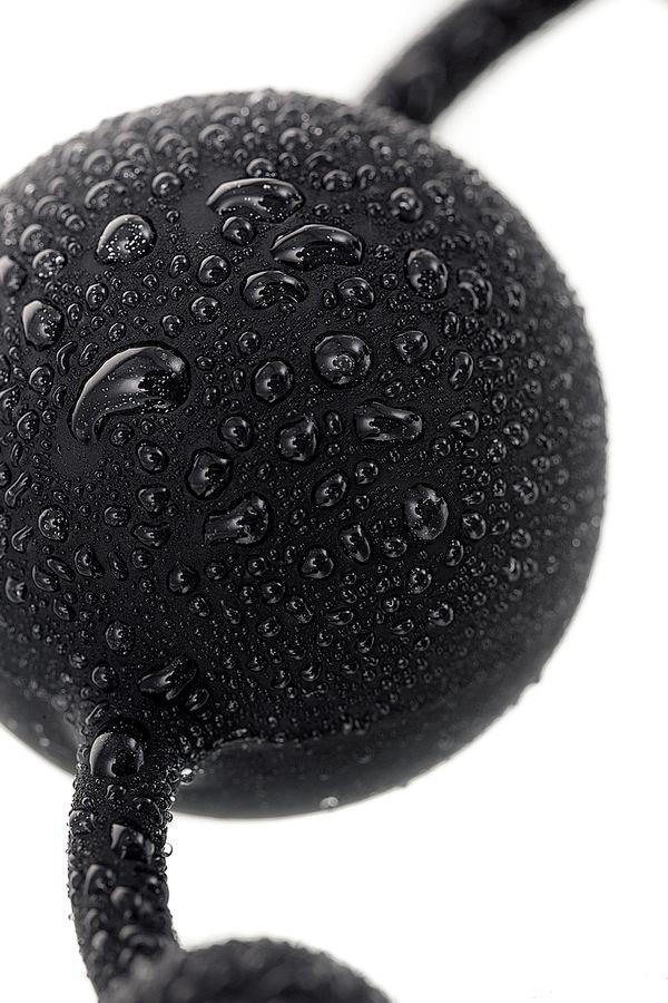 Perle anale din silicon A-Toys Coron cu 7 bile negre 36 cm