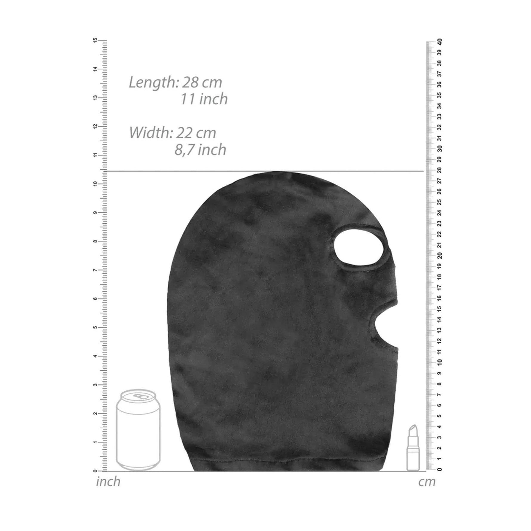 Mască Ouch din poliester cu orificii pentru ochi și gură 20 cm