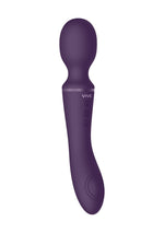 Vibrator cu baghetă din silicon Vive Enora, violet, USB, 22 cm