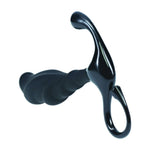 Masaj prostată Levelz din silicon, ondulat, L, negru, 12,4 cm