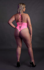 Body Ouch! Neon UV cu croială înaltă XL/XXXXL