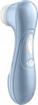 Stimulator clitoridian fără atingere Satisfyer Pro 2+, albastru, cu USB