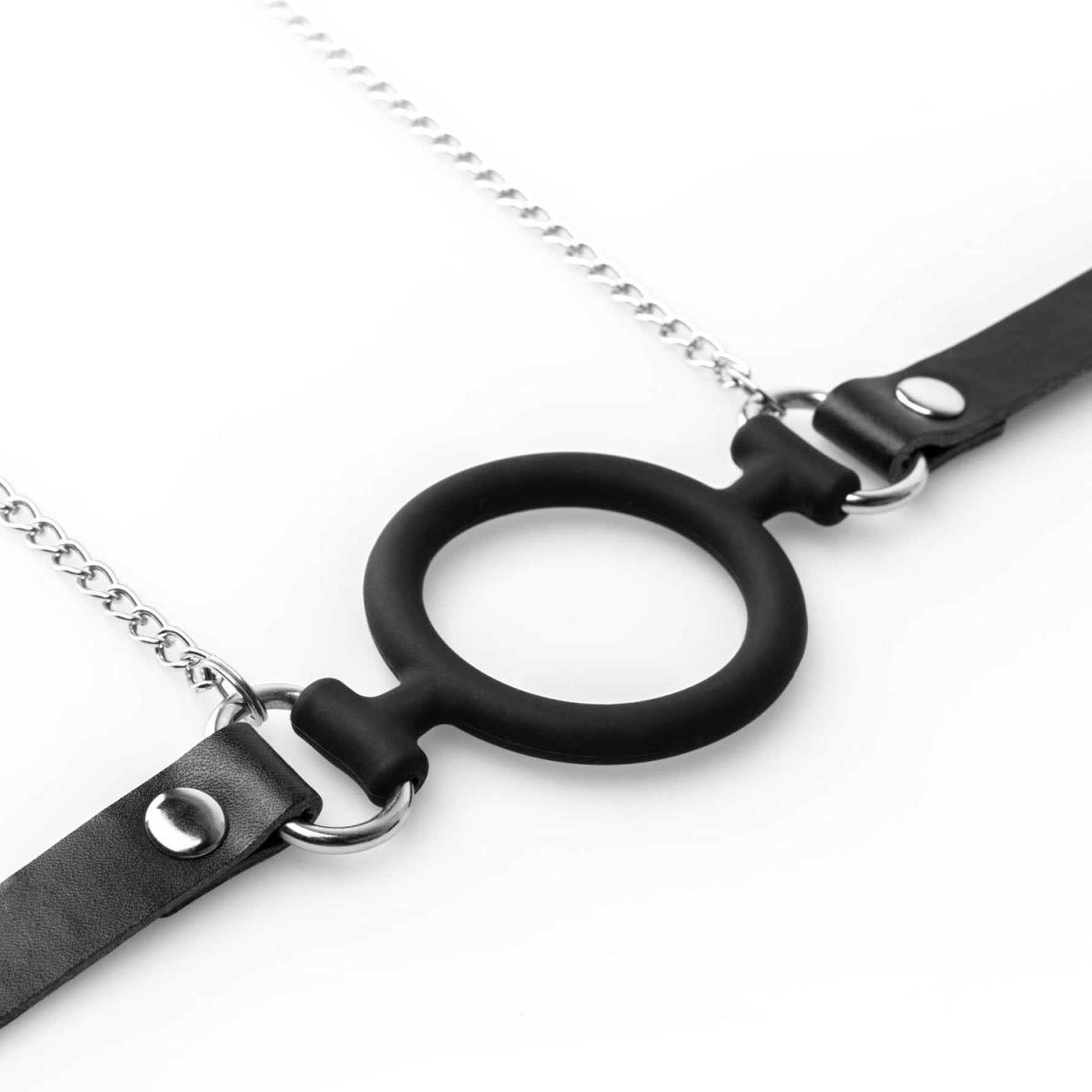 Cleme pentru mameloane din silicon cu gag, Bedroom Fantasies, negre