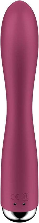 Vibrator rotativ Satisfyer Spinning Rabbit 1 cu USB, culoare roșie, tip iepuraș