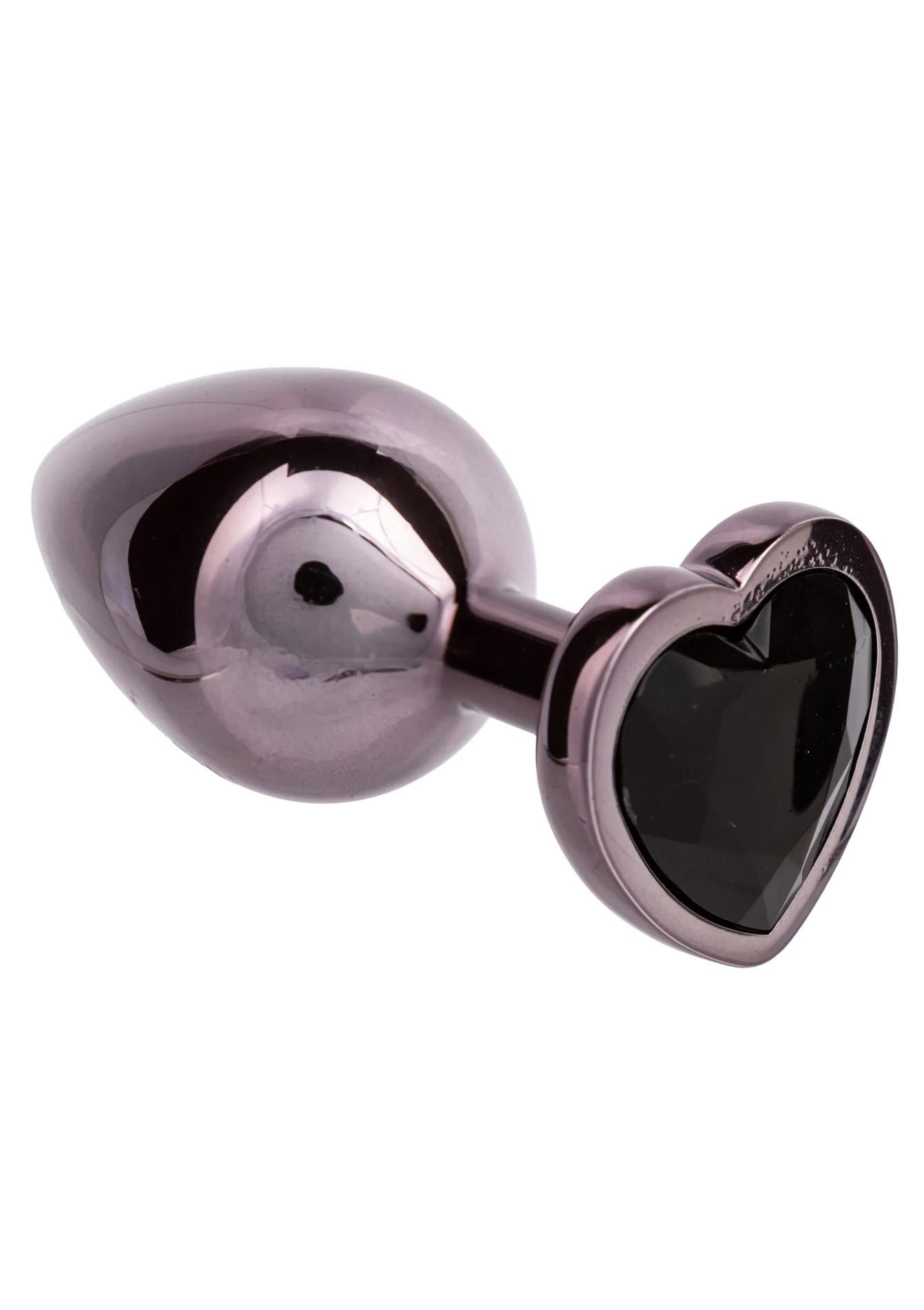 Plug anal Diamond Heart Large Calexotics argintiu 7 cm