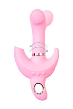 Vibrator rotativ JOS Twistme Iepuraș, silicon roz, USB, 19,5 cm