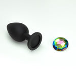 Plug anal mare Crushious Camileo cu 4 cristale interschimbabile 9,5 cm