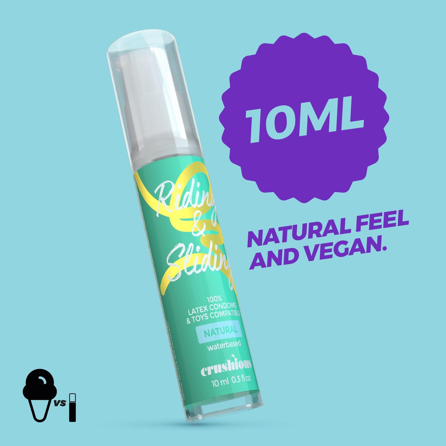 Gel lubrifiant pe bază de apă Crushious Riding Sliding 10ml