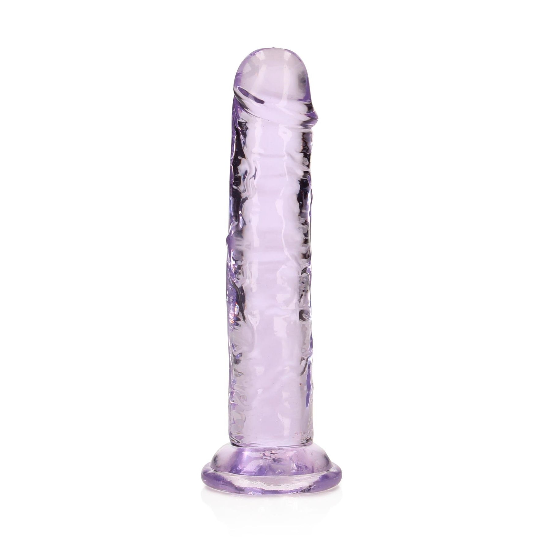 Dildo realist cu gel transparent RealRock de 14,5 cm și ventuză