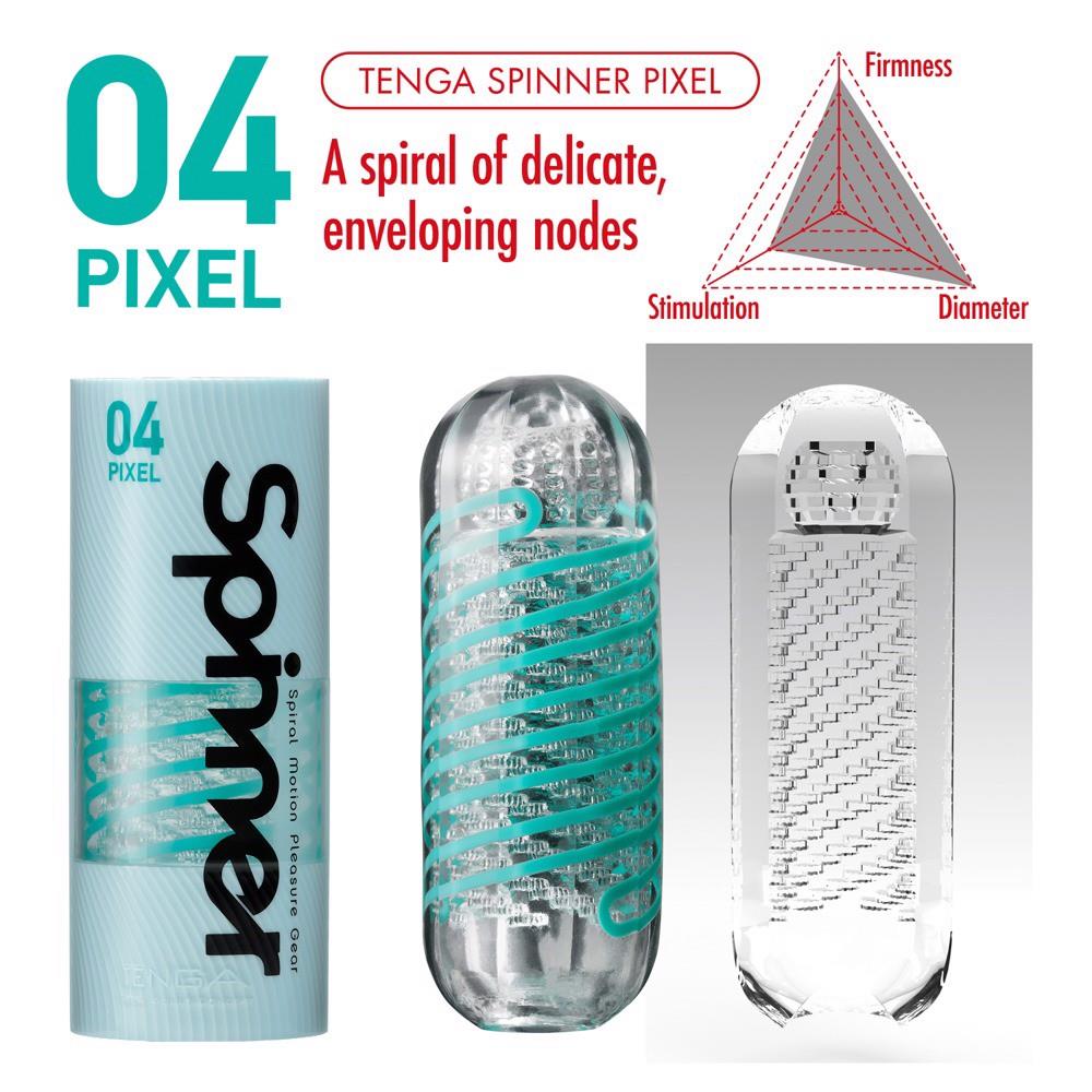 Masturbator Tenga Pixel spinner transparent 13 cm
