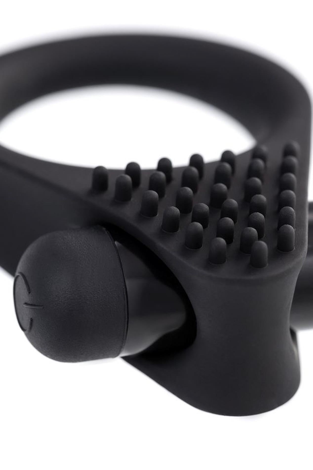 Inel vibrant pentru penis A Toys BRID din silicon, negru