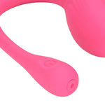 Vibrator Loveline pentru punctul G cu telecomandă, silicon, roz, 24 cm