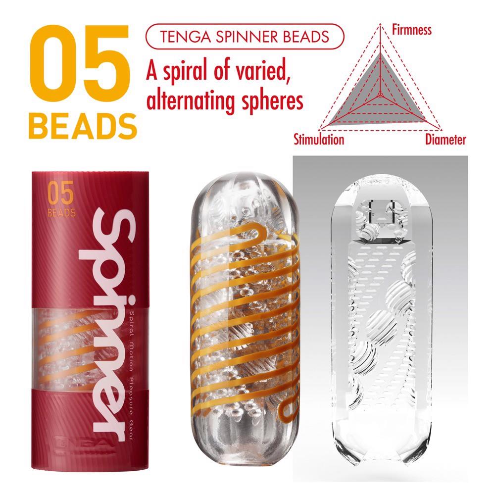Masturbator Tenga Spinner Beads Transparent 13 cm