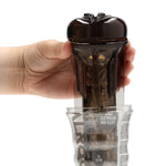 Masturbator TPE Easy Rider RealRock Negru 21,5 cm