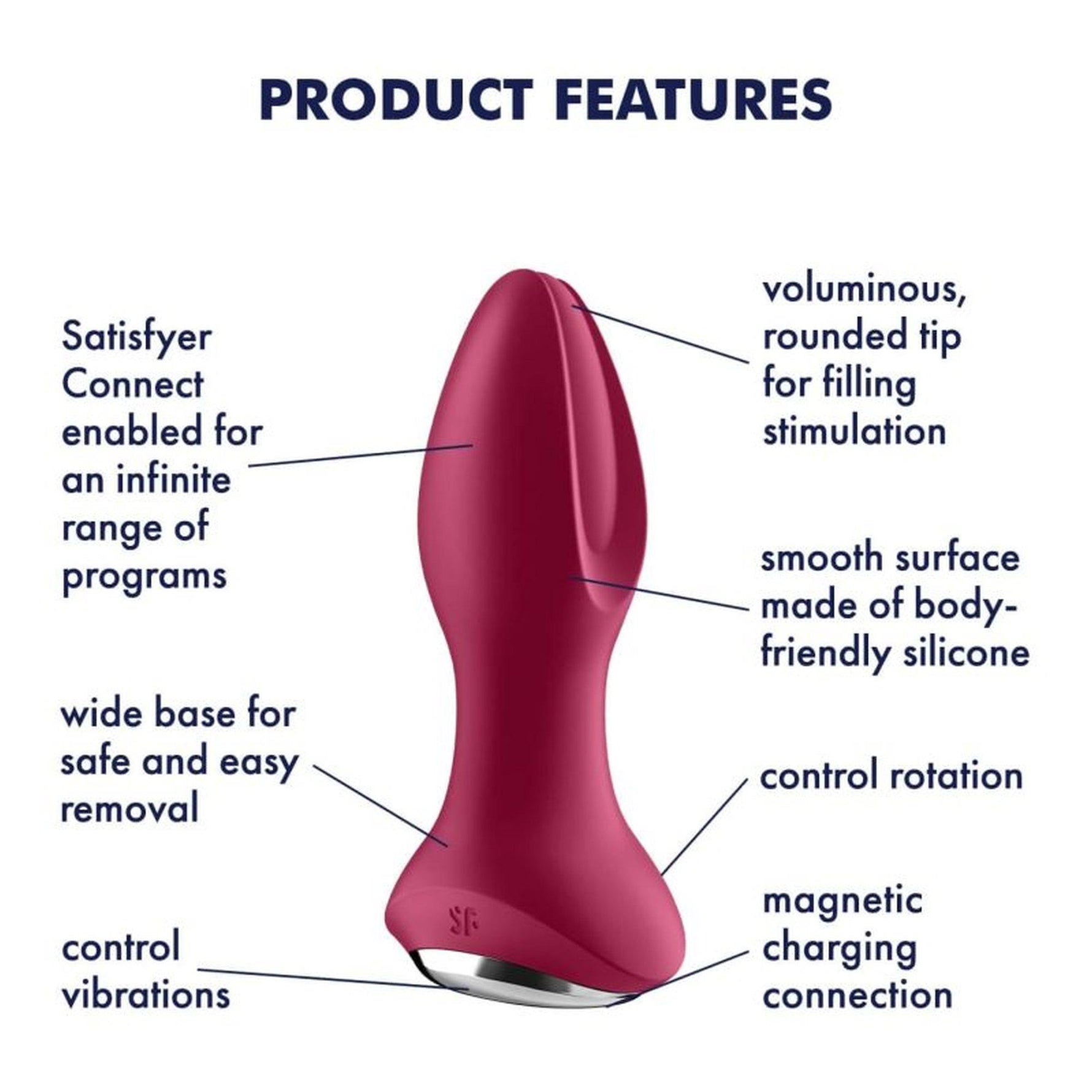 Dop anal vibrant Satisfyer Rotator Plug 2 Connect App, violet