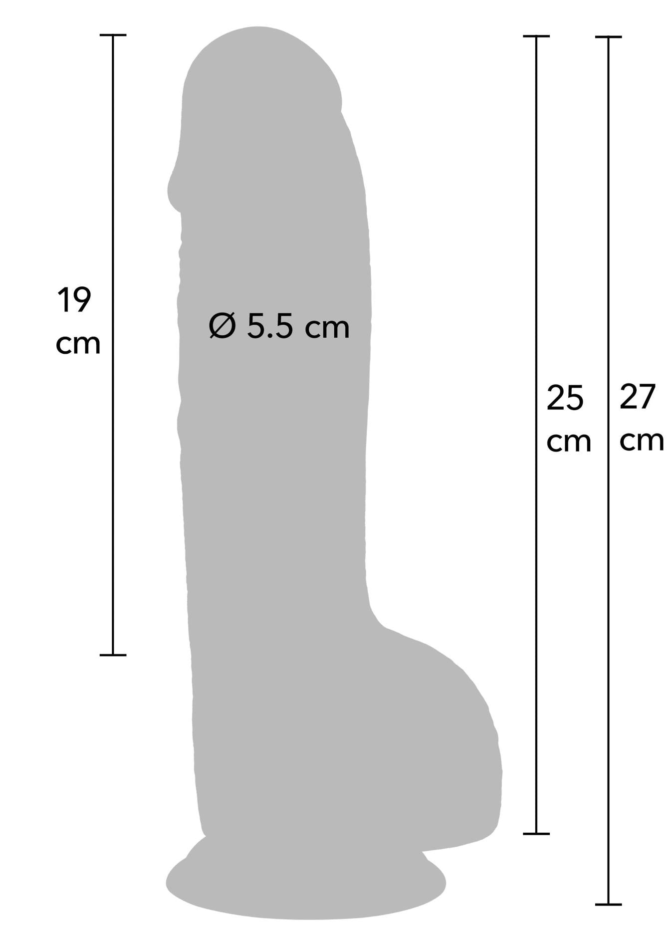 Dildo realist din PVC Inferno Hidden Desire 25 cm