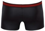 Pantaloni scurți boxer Svenjoyment pentru bărbați cu fermoar, negri și roșii, mărimea L