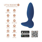 Plug anal vibrant Little Rocket II de la Adrien Lastic cu aplicație IPX7