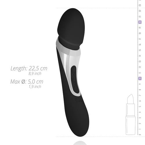 Vibrator USB Sway Vibes Wand din silicon, negru