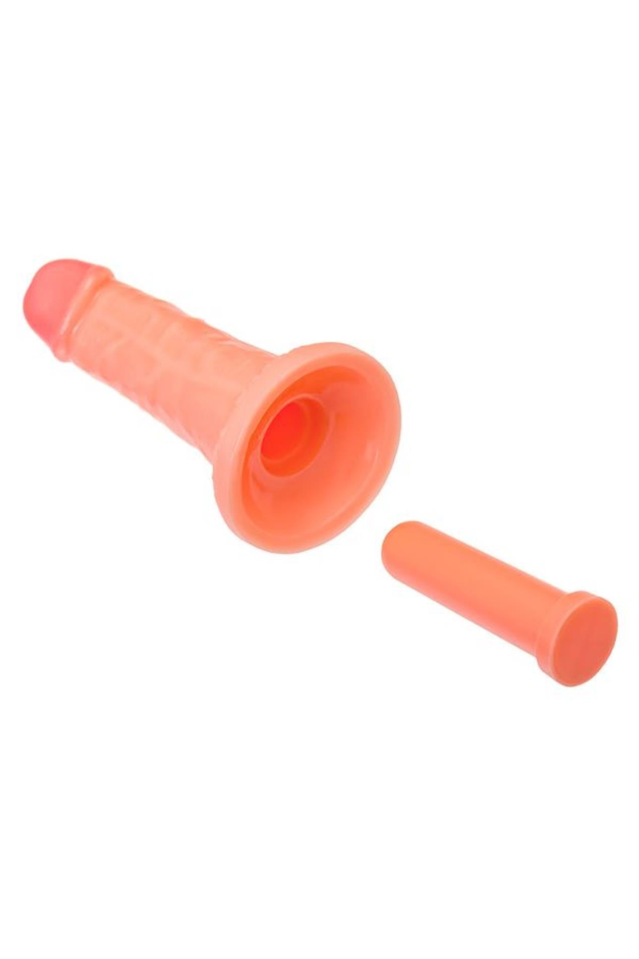Dildo realist de culoarea pielii, calibru 14 cm, cu ventuză